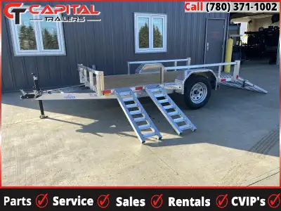 Perfect Aluminum Utility Trailer for: ATVs; Riding Lawn Mowers; Small Tractors; Equipment Alberta Ma...
