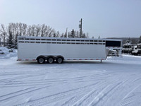 2023 Sooner 7'6 x 30' Tri-axle stock Goose neck  trailer