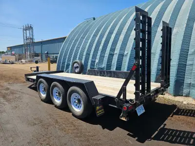 Just arrived on trade - 2022 Miska 10 Ton Lowbed Float Trailer with 80in.x18' Deck and Contractor Pa...