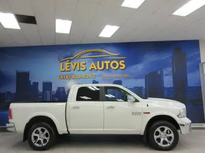 RAM 1500 2018 LARAMIE ECODIESEL CREW-CAB / BOITE 5.7 POUCES TOUT ÉQUIPÉ / INTÉRIEUR EN CUIR NOIR CHA...