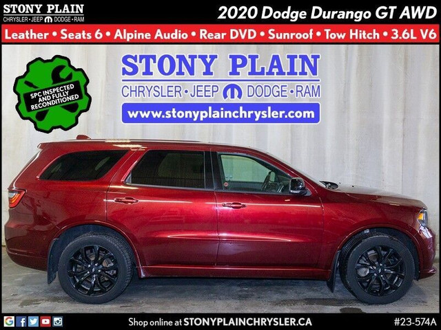  2020 Dodge Durango GT - Leather, Seats 6, Alpine Audio, Sunroof in Cars & Trucks in St. Albert - Image 3
