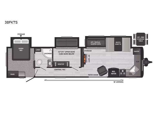 2023 Keystone RV Hideout 38FKTS in Travel Trailers & Campers in Strathcona County - Image 2