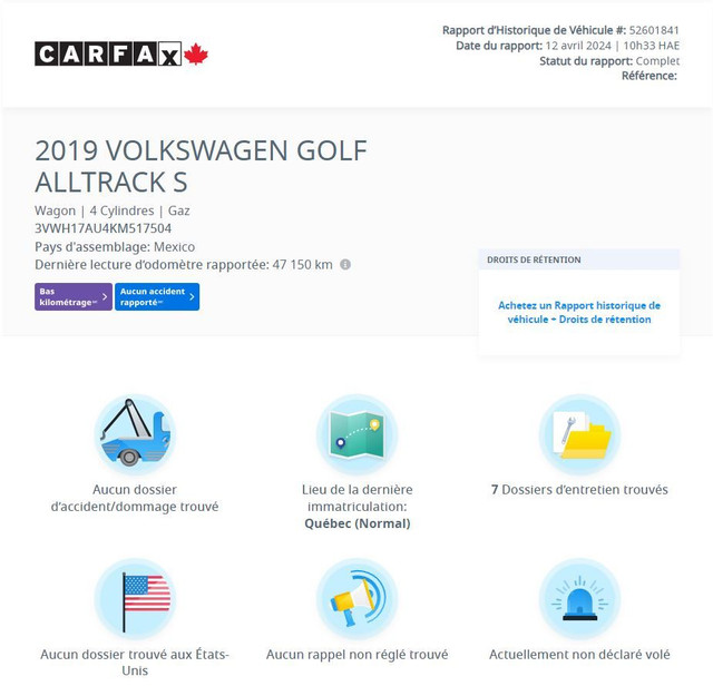2019 Volkswagen GOLF ALLTRACK Execline | AWD | CUIR | TOIT PANO  in Cars & Trucks in Laval / North Shore - Image 2