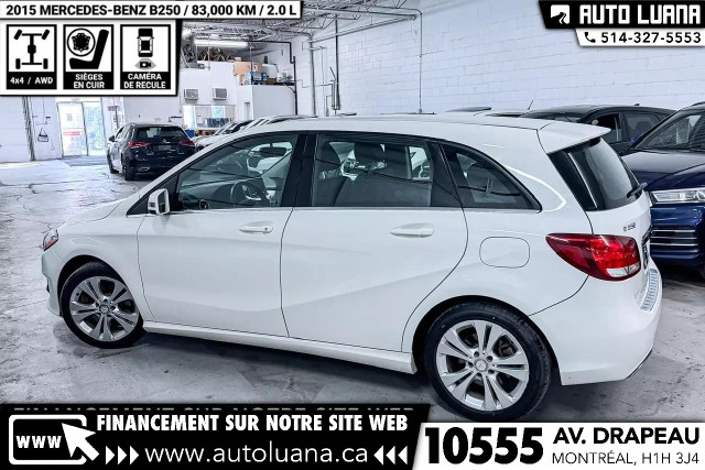 2015 MERCEDES-BENZ B-Class B250 AWD/CUIR/MAGS/BLUETOOTH/83,000km in Cars & Trucks in City of Montréal - Image 3