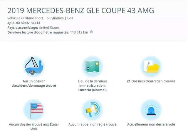 2019 MERCEDES-BENZ GLE-Class GLE43 AMG in Cars & Trucks in City of Montréal - Image 3
