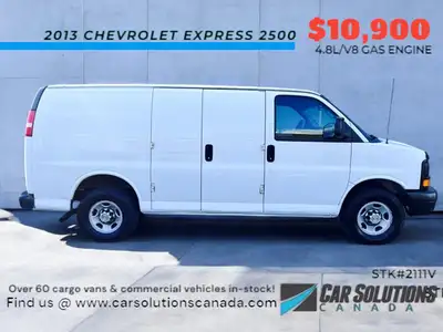 (STK#-2111V) OVER 60 CARGO VANS IN-STOCK CHEVROLET EXPRESS 2500 4.8L/V8 237,000KMS $10,900 CERTIFIED...