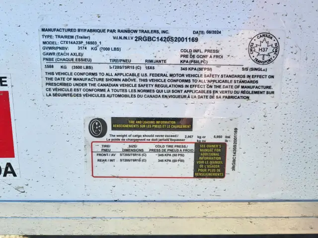 2025 RAINBOW PRAIRIE ROADS ENCLOSED CARGO in Cargo & Utility Trailers in Fort St. John - Image 10