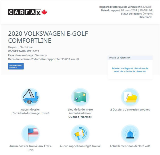 2020 Volkswagen E-Golf Comfortline BAS KM | CARPLAY | CAMÉRA | B in Cars & Trucks in Laval / North Shore - Image 2