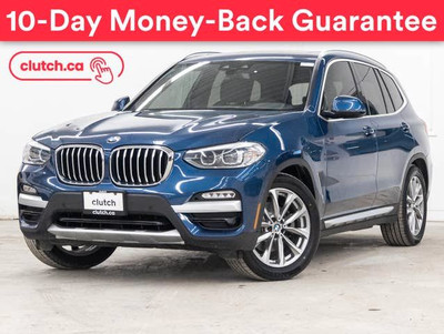 2019 BMW X3 xDrive30i AWD w/ Apple CarPlay, Nav, Backup Cam, Moo