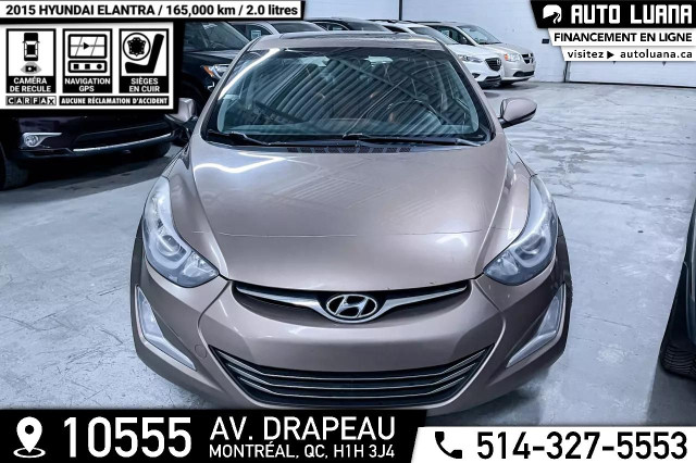 2015 HYUNDAI Elantra Limite NAVIGATION/CUIR/TOIT/MAGS/CAMERA in Cars & Trucks in City of Montréal - Image 2