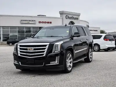 2016 Cadillac Escalade 4D Sport Utility Luxury Black 4WD, Kona Brown/Jet Black Leather, 12-Way Power...