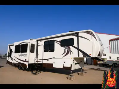 The 2014 Vengeance 39R12 toy hauler fifth wheel wasn’t just an RV—it was the mobile command center f...