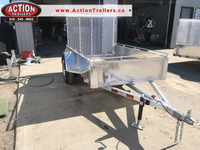 5'x8' ALUMINUM LANDSCAPE TRAILER WITH REAR MESHED STRAIGHT GATE!