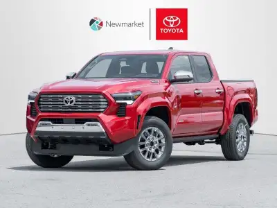 The 2025 Toyota Tacoma Hybrid 4x4 Double Cab Auto SB in stunning red is ready to conquer any terrain...