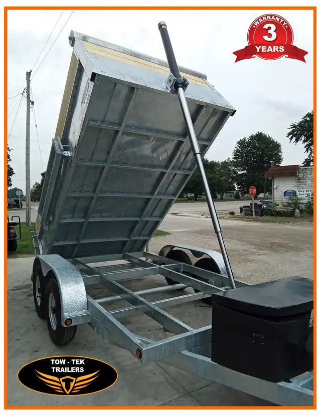2025 - 7 x 12 Galvanized Dump trailer, includes battery and tarp in Cargo & Utility Trailers in Mississauga / Peel Region - Image 6