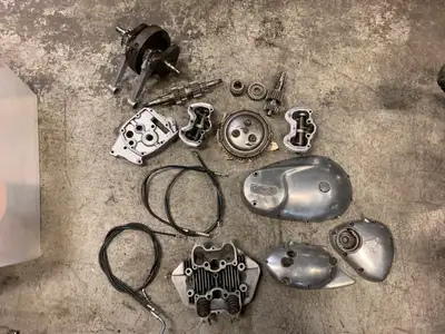 1970 Triumph T120R Chopper Project British Cycle Supply Hardtail Frame Raked Triple Tree Engine Does...