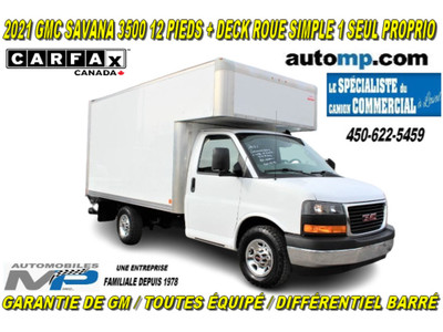  2021 GMC Savana Cargo Van CUBE 12 PIEDS + DECK 1 SEUL PROPRIO I