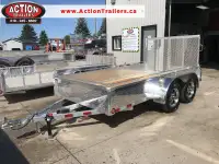 ALUMINUM 6 x 12  TANDEM AXLE UTILITY WITH MESHED STRAIGHT GATE!!