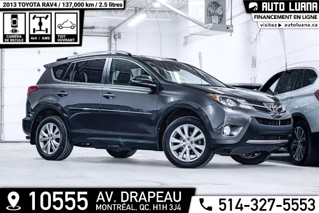 2013 TOYOTA RAV4 Limited AWD/TOIT OUV/CUIR/PUSH START/137,000km in Cars & Trucks in City of Montréal