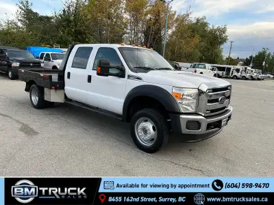 2012 Ford F-550 Super Duty - 6.8L V10 - Auto - Crew Cab - Flat Deck - Dually - 4x4 - Power Windows -...
