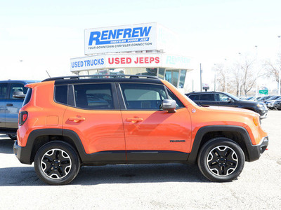 2016 Jeep Renegade Trailhawk 4x4, Heated Leather, Nav, 