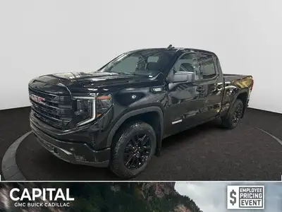 This 2025 GMC Sierra 1500 in Onyx Black is equipped with 4WD and Turbocharged Diesel I6 3.0L/183 eng...