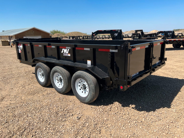 2024 SWS 7 x 16' Hydraulic Dump Trailer (3) 7K Axles in Cargo & Utility Trailers in Grande Prairie - Image 2