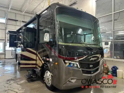 Jayco Precept Prestige class A gas motorhome 36U highlights: L-Shaped Sofa Fireplace Bath and a Half...