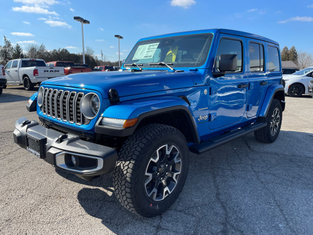 2024 Jeep WRANGLER 4-Door SAHARA Hot Hydro Blue with Black Leath in Cars & Trucks in Sarnia - Image 3