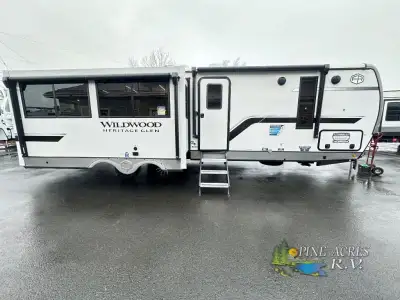 Forest River Wildwood Heritage Glen travel trailer 271RL highlights: Rear Tri-Fold Sofa Panoramic Wi...
