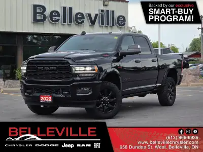 Recent Arrival! Diamond Black Crystal Pearlcoat 2022 Ram 2500 Limited Limited / Vented Leather Seats...