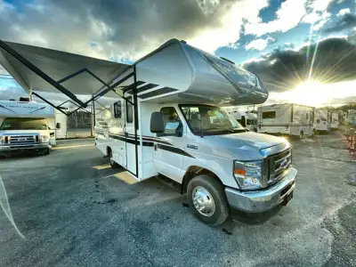 Coachmen Freelander Class C gas motorhome 22XG highlights: Multi-function Cargo Bay Area Murphy Quee...