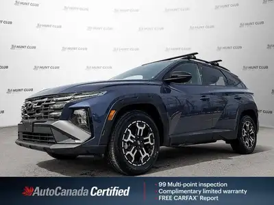 Command the road in this stunning 2025 Hyundai Tucson XRT, boasting a sleek Atlantis Blue exterior a...