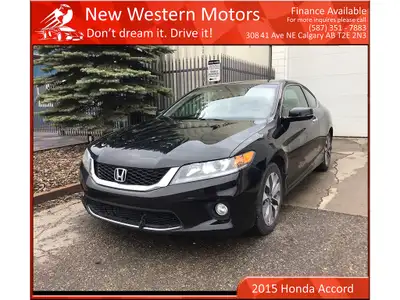  2015 Honda Accord Coupe EX-L w-Navi/ LOW KMS! BT Audio/ Heated 