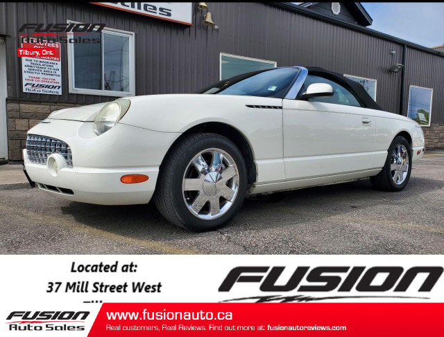  2002 Ford Thunderbird 2dr Conv-MATCHING HARD TOP-CHROME WHEELS- in Cars & Trucks in Leamington