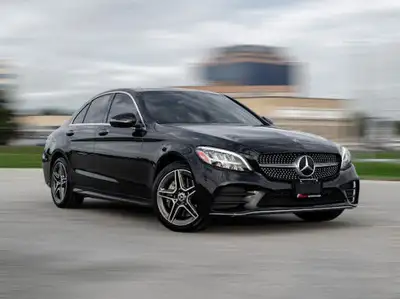 2020 Mercedes Benz C-300 AMG PKG Black Exterior on Black Interior comes with Navigation and 360 Came...