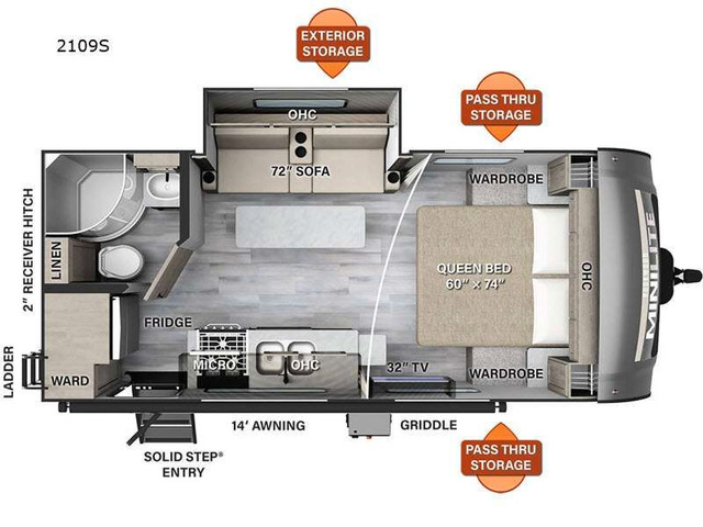 2024 Forest River RV Rockwood Mini Lite 2109S in Travel Trailers & Campers in Ottawa - Image 3