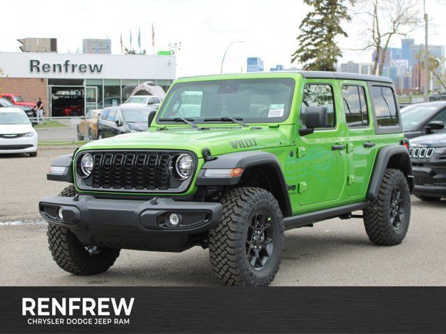 2025 Jeep Wrangler Willys 4x4, Rear Locker, 12 Inch Screen in Cars & Trucks in Calgary