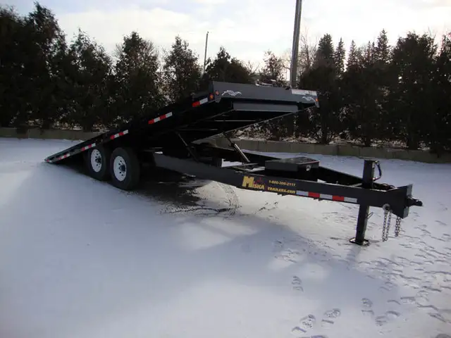 Miska Hydraulic Tilt Flatbed Trailer in Cargo & Utility Trailers in Oshawa / Durham Region - Image 2