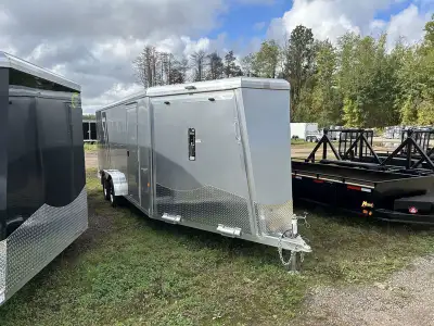 Neo All-Aluminum Enclosed Snowmobile Trailers - In Stock Now These trailers come standard with cable...
