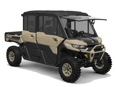 2025 Can-Am Defender MAX Limited HD10 Desert Tan & Stealth BlackCOMFORT FOR THE WHOLE CREW. Standard...