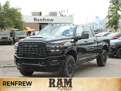 4x4, 6.7L Cummins HO Turbo Diesel, 8-Speed TorqueFlite HD, Power Sunroof, Rear Auto-Levelling Air Su...