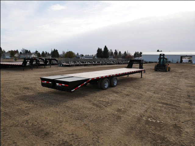 34' TANDEM DUAL GOOSENECK TRAILER, 20,000# GVWR, MONSTER RAMPS in Cargo & Utility Trailers in Calgary - Image 2