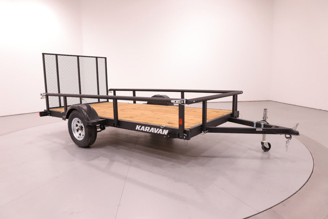 2022 KARAVAN UTILITY 6X12 W/ RAMP FOLDING SIDES BLACK in Cargo & Utility Trailers in Winnipeg