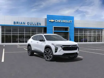 Presenting the 2025 Chevrolet Trax 2RS, a striking white FWD SUV, designed to deliver outstanding ha...