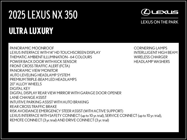 2025 Lexus NX 350 ULTRA LUX| COMPANY CAR| ACCESSORIES INCL in Cars & Trucks in City of Toronto - Image 2