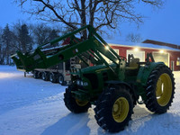 2007 John Deere 6330 open station loader tractor Green