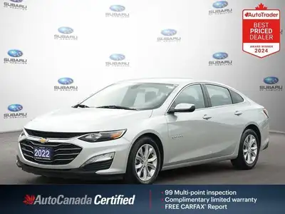 Recent Arrival! Odometer is 985 kilometers below market average! Silver 2022 Chevrolet Malibu LT FWD...
