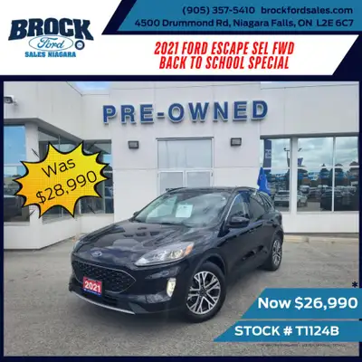 2021 Ford Escape SEL FWD 1.5L Ecoboost Engine The SEL has premium features like synthetic leather (A...