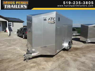 HURON PERTH TRAILERS BLOW OUT SALE!!!! 2023 ATC Raven 7x14+2 Enclosed Aluminum Trailer Silverfrost E...